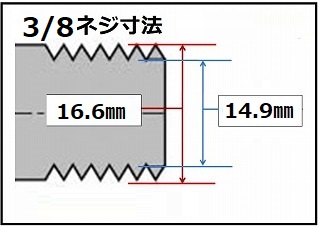 3/8ネジサイズ